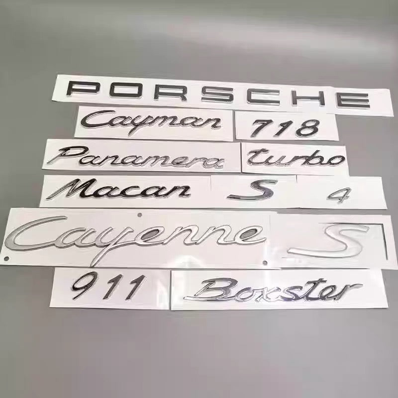 Suitable for Porsche rear tail logo modification