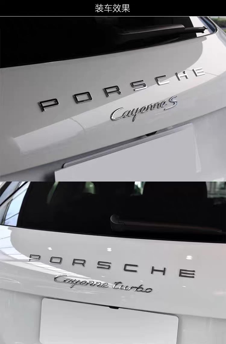 Suitable for Porsche rear tail logo modification